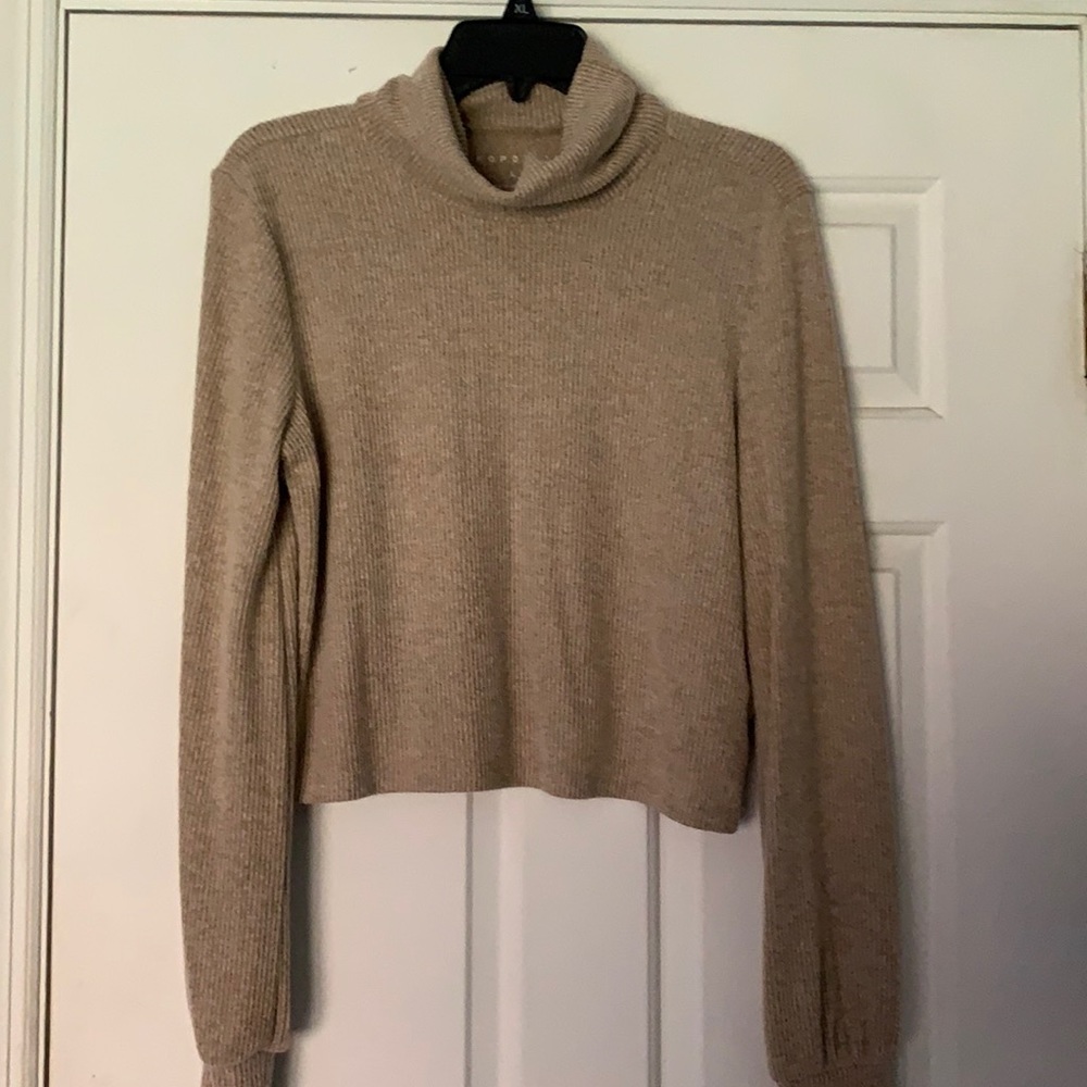 Aero Cropped Turtle Neck Sweater